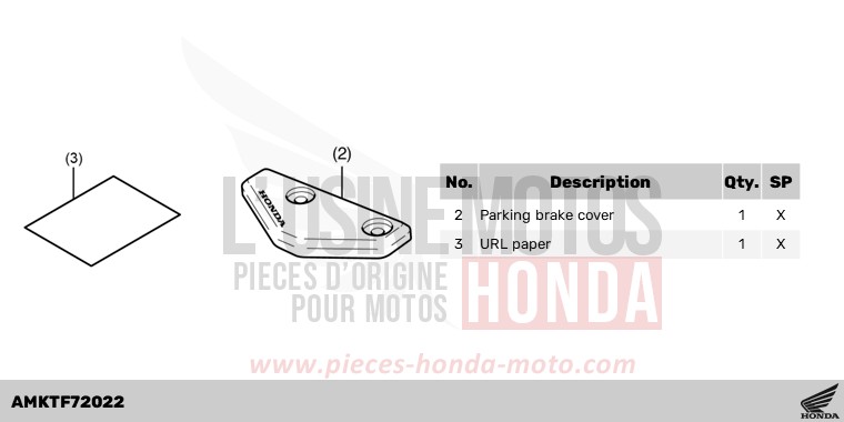 KIT,PARKING LEVER COVER de Forza 750 MAT JEANS BLUE METALLIC (PB417) 2024